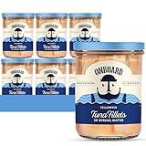 ONBOARD Yellowfin Tuna Fillets, Mediterranean Seafood Diet | Pescatarian Jarred Atun, Fresh Sea Tuna Salad...