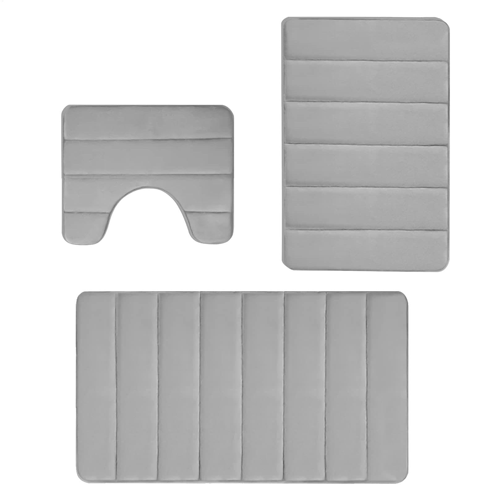 Tapis de salle de bain carré par 3 absorbants et lavables pour la maison