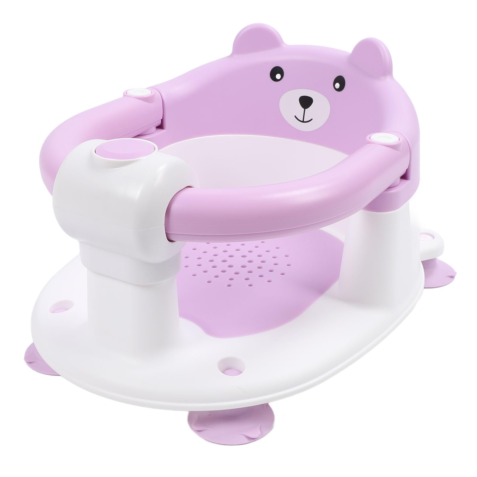 Asiento de Baño Ergonómico para Bebé, Silla de Baño Ligera y Portátil para Recién Nacido, Taburete de Ducha Antideslizante con Diseño Ergonómico, Asiento para Bañera de bebé (PURPLE)