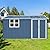 Ball & Cast 10x12 FT Outdoor Storage Shed,Metal Aluminum Waterproof Tool Sheds with Window,Heavy-Duty Sheds Unit w/Door and Vents,for Storing Bicycles,Lawnmowers,Barbeques,Blue