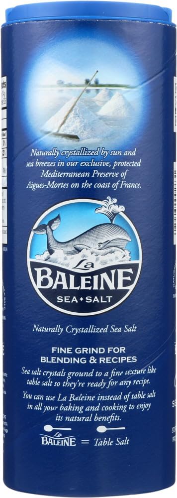 La Baleine, Sea Salt Canister, Fine, 26.5 oz (Pack of 3)