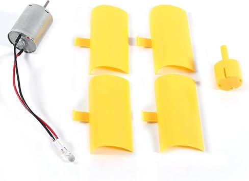 Vertical Wind Generator DIY Kit - Small Motor Blades Breeze Electricity Generator for Science and Power Generation Experiments