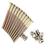 Walfront Möbelschraube, 10 Stk. M6-Kohlenstoffstahl mit Laufmuttern, Passmuttern, 100mm, für Möbelmontage und -reparatur