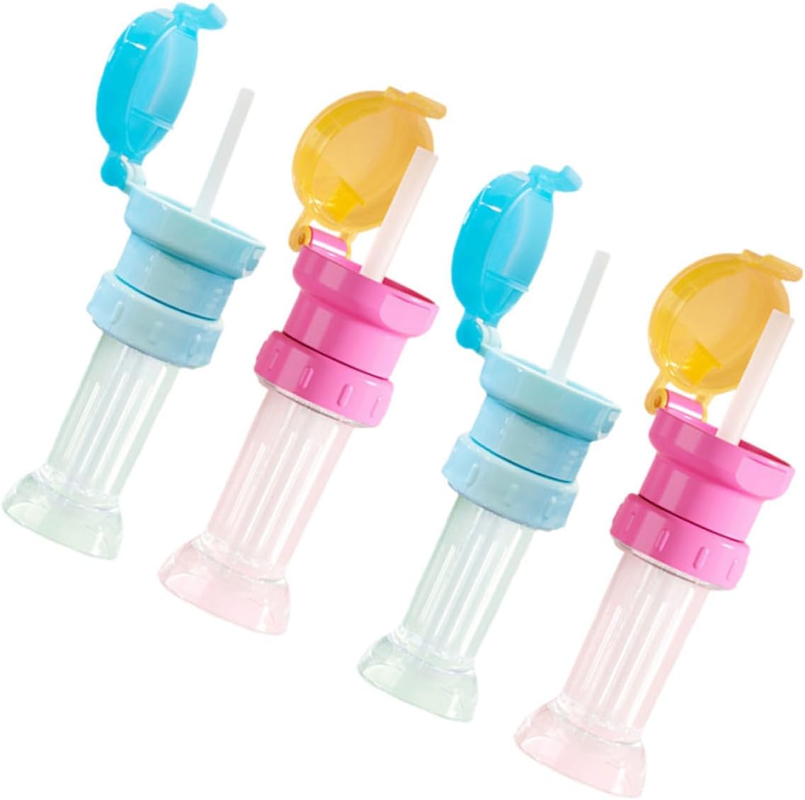 Artibetter 16pcs Boys and Girls Water Bottle Adapter Straw Bottle Caps for Toddlers Leak and Easy to Install and Colors Lake