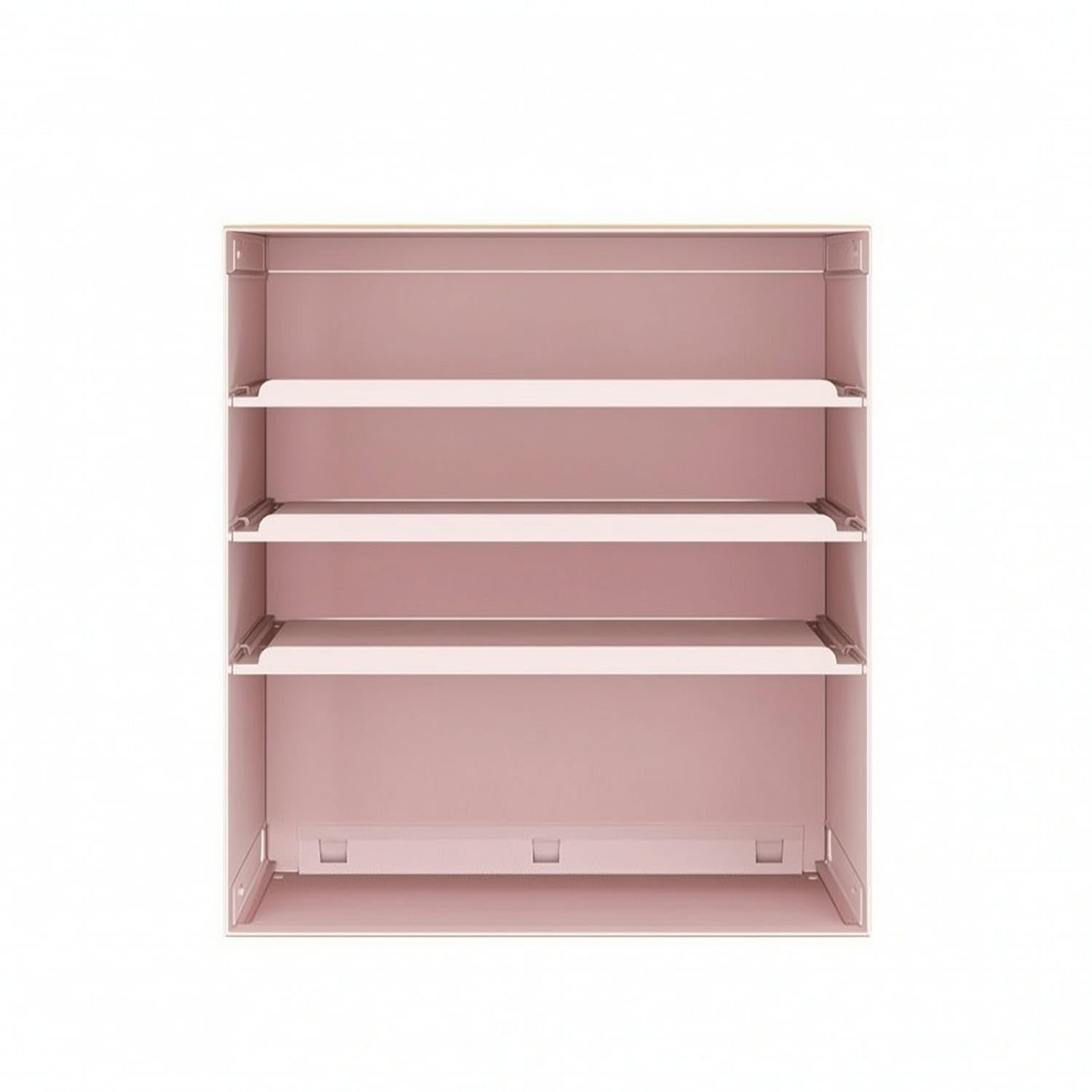 Multi-Layer Storage Cabinet with Trays Anti-Slip Desktop Storage Cabinet Sturdy Furniture Space-Saving for Crafters, Artists, Desk, Office, Craft Room, Pink, 4-Tier 3-Drawer-image-26