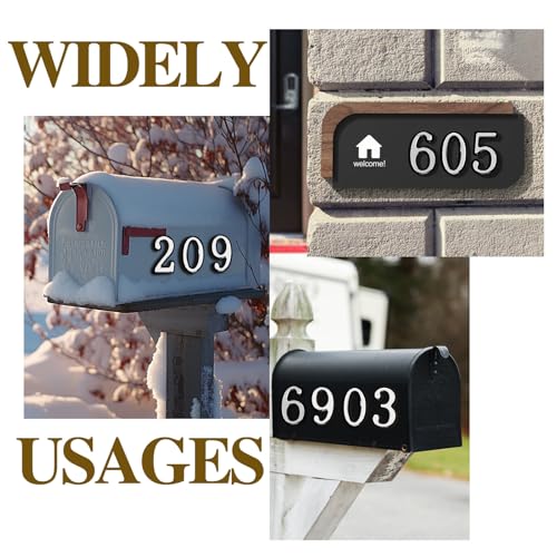 Image of opasyo 30 Pieces Mailbox Numbers for Outside 2 inch 0-9 Self-Adhesive Mail Box Numbers,3D Gold House Numbers for Mailbox, Apartment, House, Trash Bins,Office Hotel Room (Silver, 2inch)