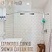 BINO Expandable Curved Shower Curtain Rod | Polished Chrome 48