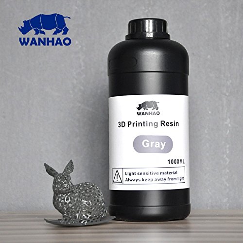 Wanhao UV Cure 3D Printer Resin - Gray 1L