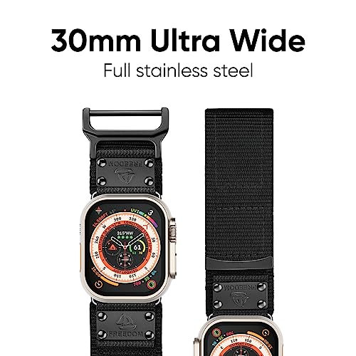 Suitisbest Sport Band Compatible for Apple Watch Ultra 2 Band/Apple Watch Ultra Band 49mm 45mm 44mm 42mm for Men, Ultra Wide Nylon Sport Strap Wristband for iWatch Ultra Series 9 8 7 6 5 4 3 SE