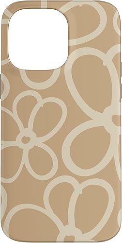 Funda para iPhone 14 Pro Max Cute Neutral Boho Floral Pattern Wildflower