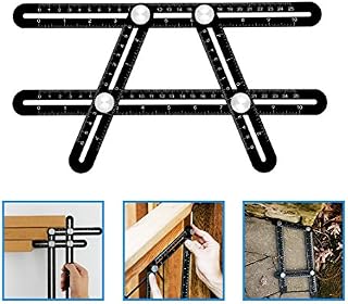 Multi Angle Measuring Ruler, BOMPOW Aluminum Alloy Multi Angle Ruler Template Tool Layout