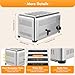 6-Slice Commercial Toaster, Pop-Up Electric Toaster, Bread Toasters, Stainless Steel Countertop Cold Touch bread machine, 1680 Watts, For All Bread Types