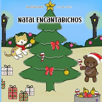 Capa do livro Natal Encantabichos: Livro de Colorir (Portuguese Edition)