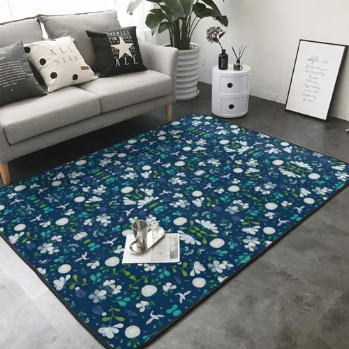 Tapis herbe et colombe salon 203x147 cm doux et inaltérable - 3