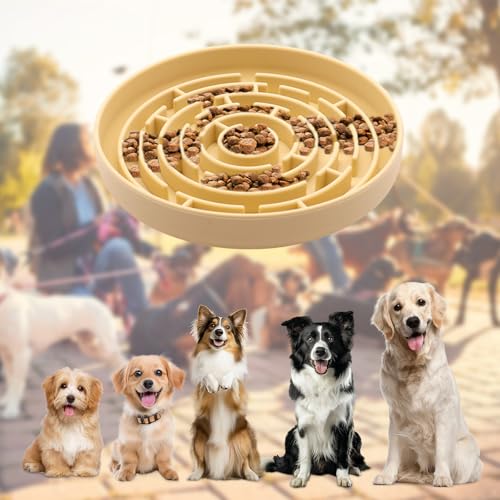 Anti Schling Napf Hund Antischlingnapf Hunde für Katzen Welpen Silikon Hundenapf Langsame Fütterung Anti Schling Napf Katze Slow Feeder Dog Bowl für Hunde und Katzen Aller Größen