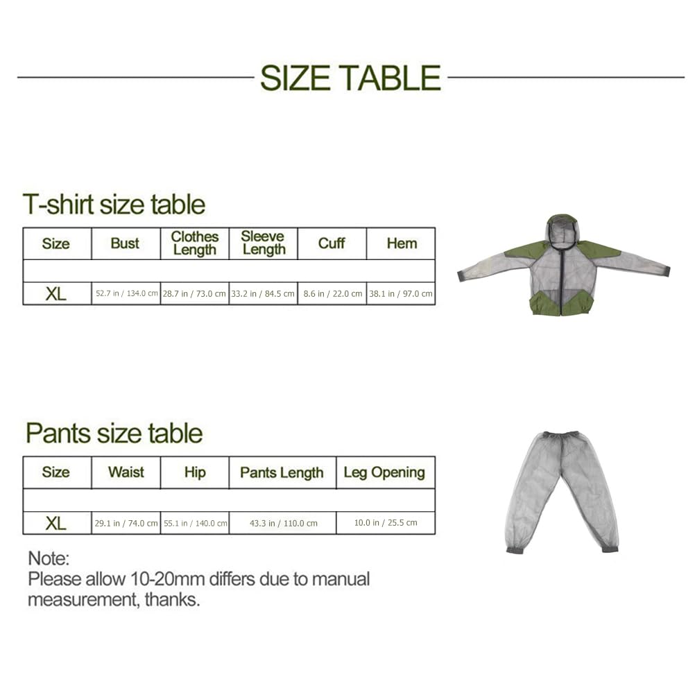 Kids Mosquito Suit Outdoor Net Clothing Mosquito Insect Bug Proof Clothing Insect Mesh Protection Clothing Mesh Insects Net Gloves mosquito suits for adults,bug suit Grey ? XL ?