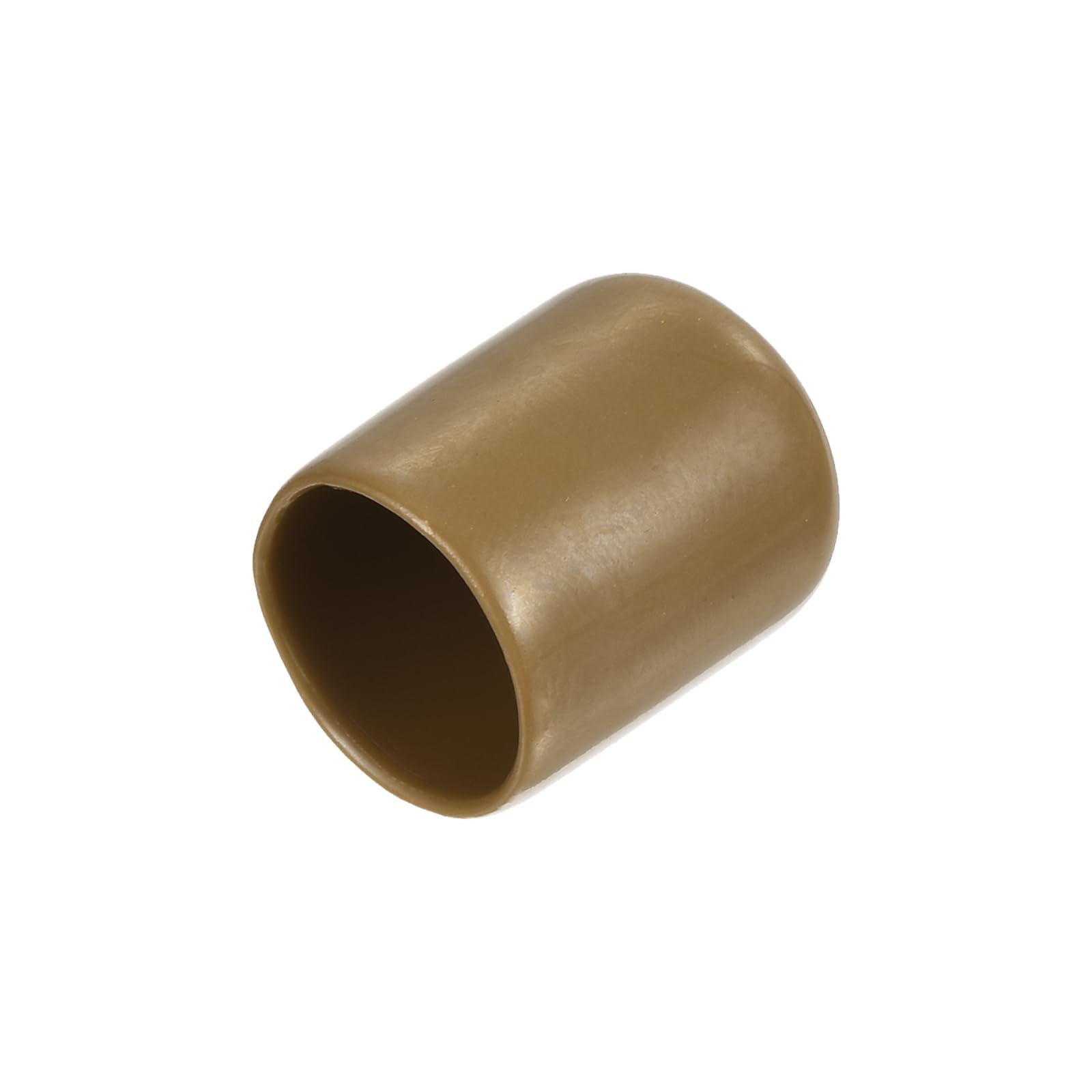 uxcell 20pcs Rubber End Caps 15.5mm(5/8") ID Vinyl PVC Round Tube Bolt Cap Cover Screw Thread Protectors Light Brown