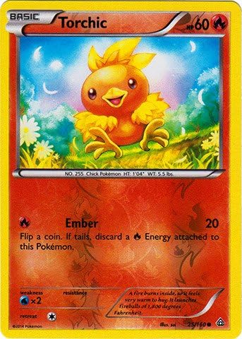 Pokemon - Torchic (25/160) - XY Primal Clash - Reverse Holo