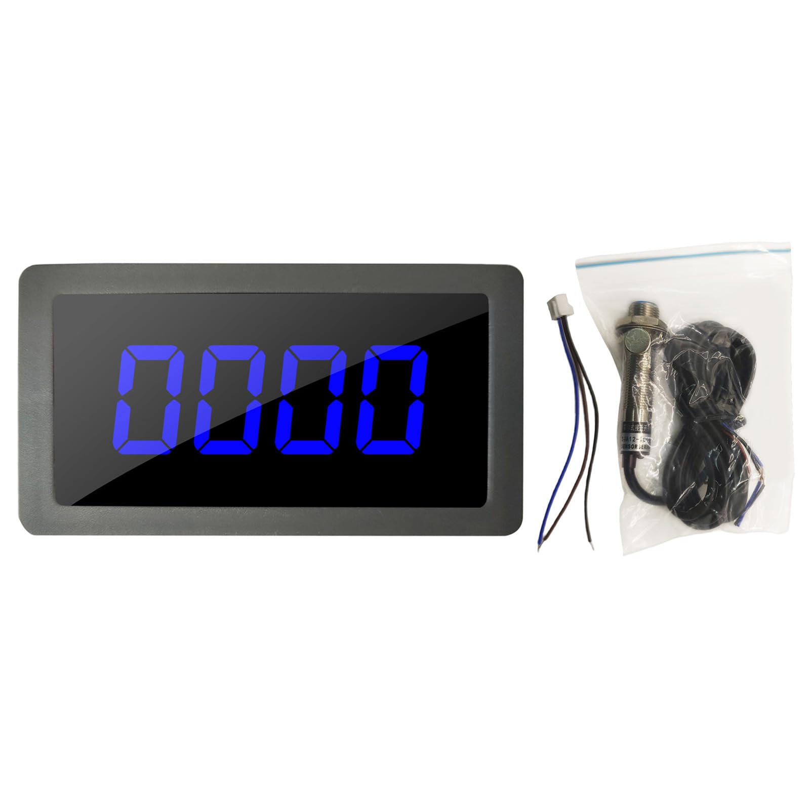 Pffiocix Blue Precisions Digital Tachometer For Motors Led Speed Speed Meter With Effect Sensorings High Accuracy Measurement Lathes Monitors