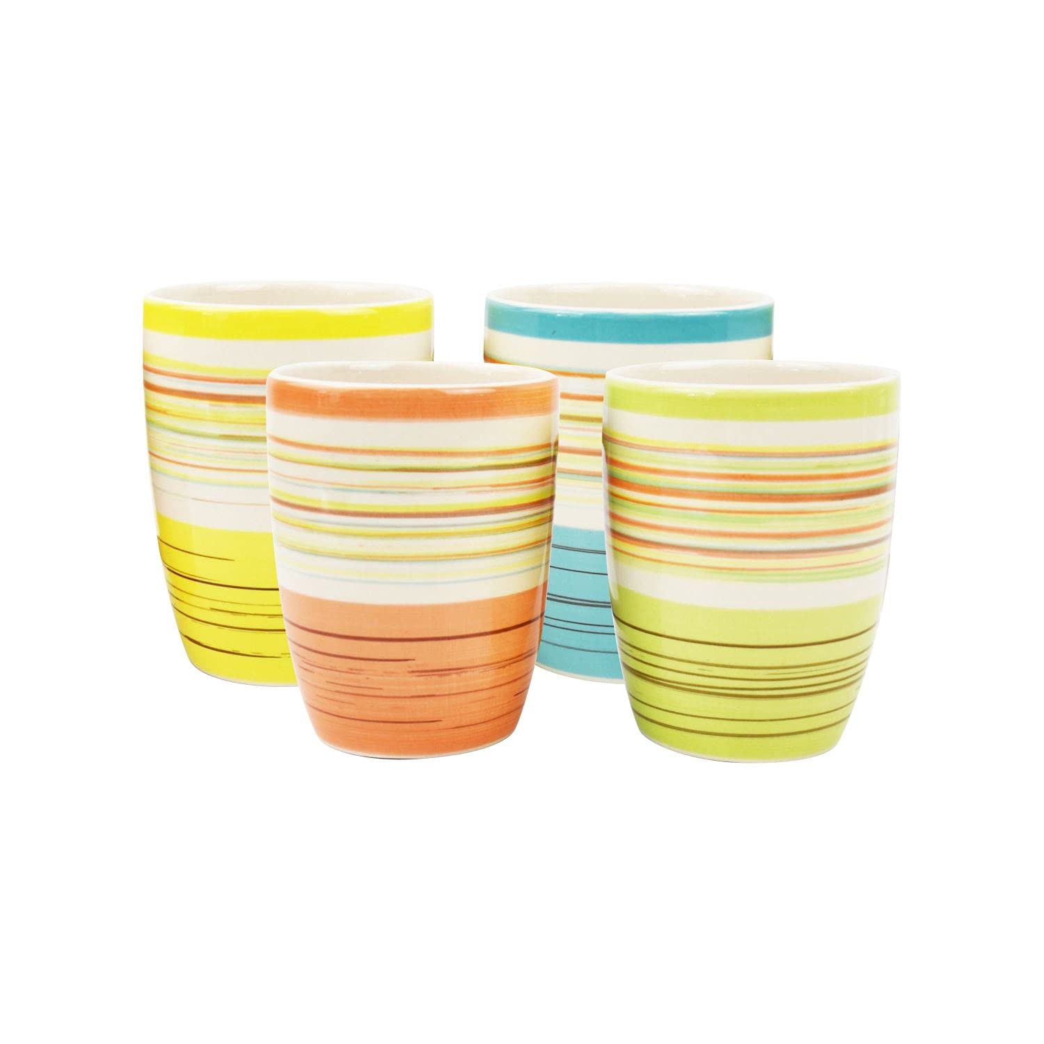 RK PORCELAIN MUG SET 4 PC 9 OZ EACH, MULTICOLOUR