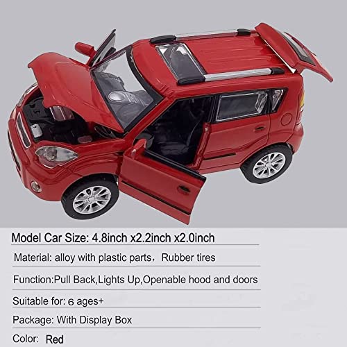 Toy Cars Diecast Car Models Kia Soul Model Cars,Pull Back Cars,Car Toy With Sound And Light For 3+ Year Old Boys(Red) #TOP5