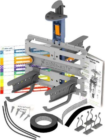 Organizador de cables Electriduct Cable-Safe para escritorio, solución de gestión de cables con fijación mediante tornillos miniatura 2
