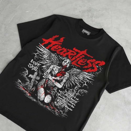 Image of DopeSkill Graphic Tee Streetwear Hip Hop Hypebeast Street Style Crew Neck Unisex T-Shirt Sneaker Colour Matching Shirts Angel