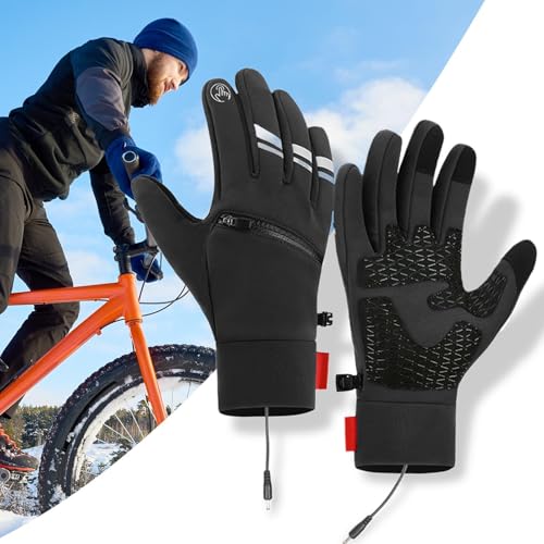 Guantes de invierno con calefacción USB para esquí y deportes al aire libre 4