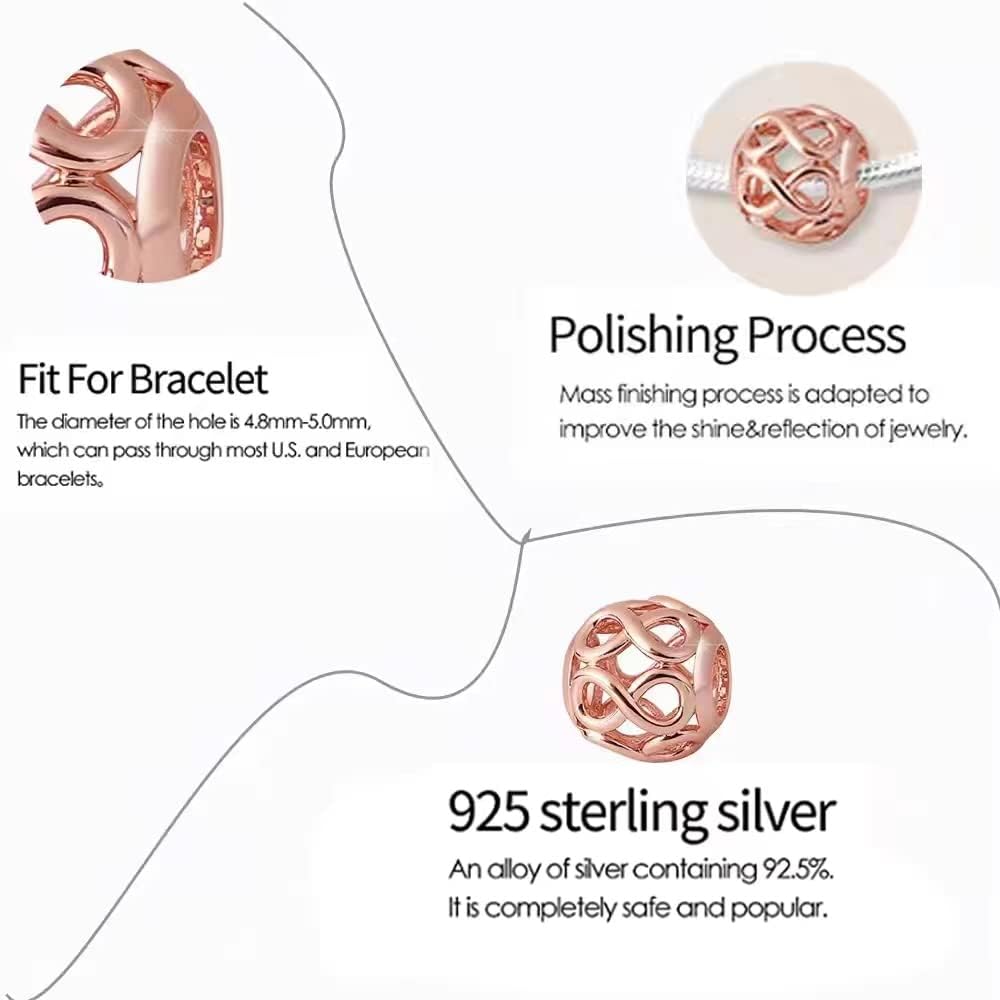 S925 sterling silver Astronaut Flower Little Animal Family Tree Heart Charm DIY beads are suitable for Pandora's charming beads - Image 2