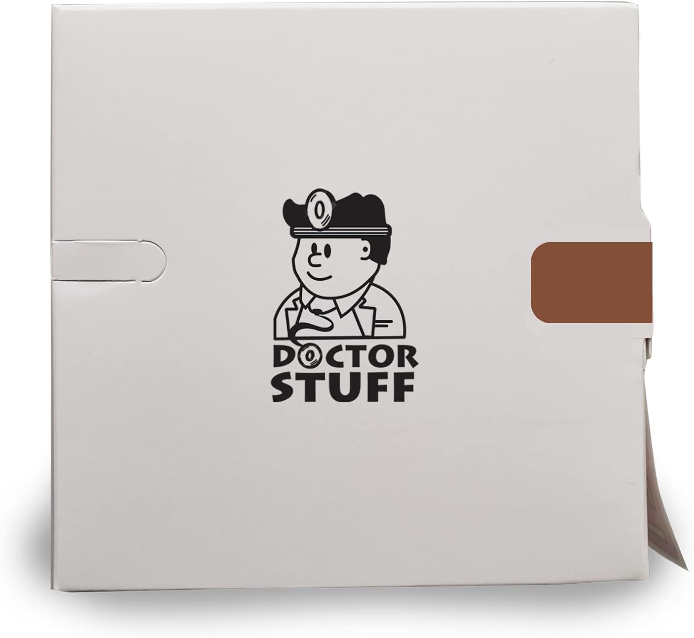 Doctor Stuff - Solid Color File Folder Labels, Barkley Series, Laminated Solid Brown Stickers, 1/2" x 1-1/2", Roll of 500 Labels