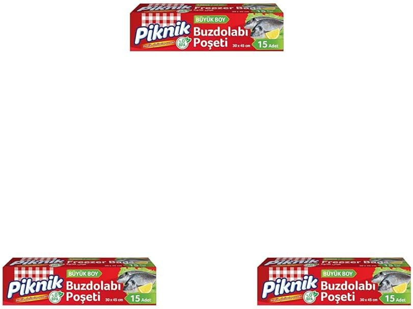 Piknik Buzdolabı Poşeti Büyük 15'Li 3lü paket