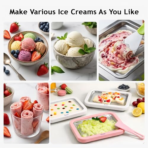 Slursh Instant Ice Cream Cold Plate Roll Maker with 2 Spatulas — view 5