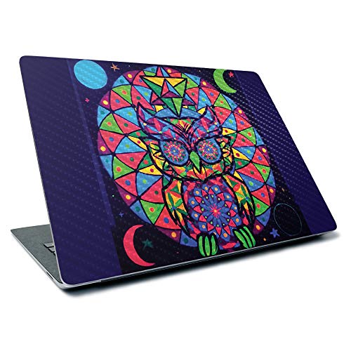 Image of MightySkins Carbon Fiber Skin for Microsoft Surface Laptop 3 13.5 inch (2019) - Goodnight Owl,Textured Carbon Fiber Finish,Easy to Apply, Remove, and Change Styles,