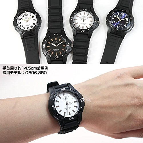 Image of Citizen Q&Q VP84J851 Men's Wristwatch, Analog, Waterproof, Urethane Strap, White, multicolor (black / white), watch