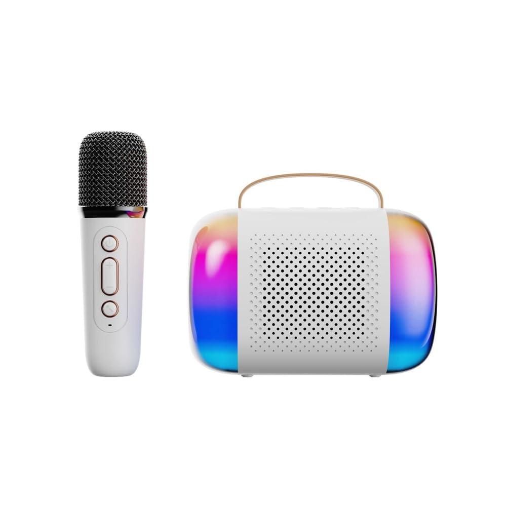 Micrófono con Altavoz Bluetooth K Song, Micrófono de Audio, Karaoke, Portátil para Niños, Hogar, K-Song, Estéreo Integrado A