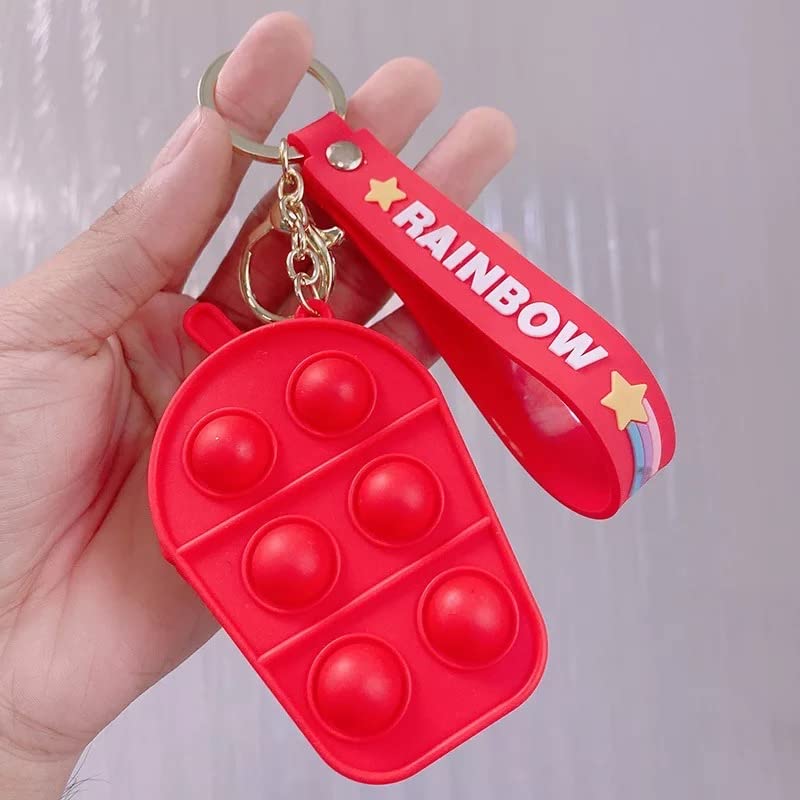 Image of AUGEN Cute Pop It Coin Purse Pouch Keychain For Gifting With Key Ring Anti-Rust (Pack Of 1)