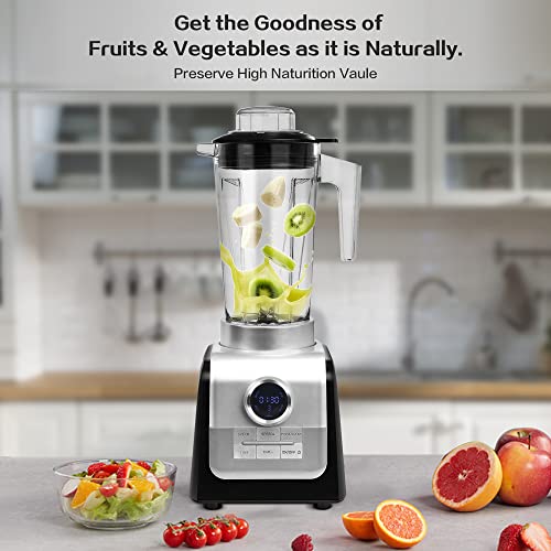Potlimepan Professional Countertop Blenders, 1300W & 72 Oz Smoothie Maker Blender, Stainless Steel Blades Blenders For Kitchen, Ice Crushing, Juicer, Smoothie, Soymilk, Silver #TOP1