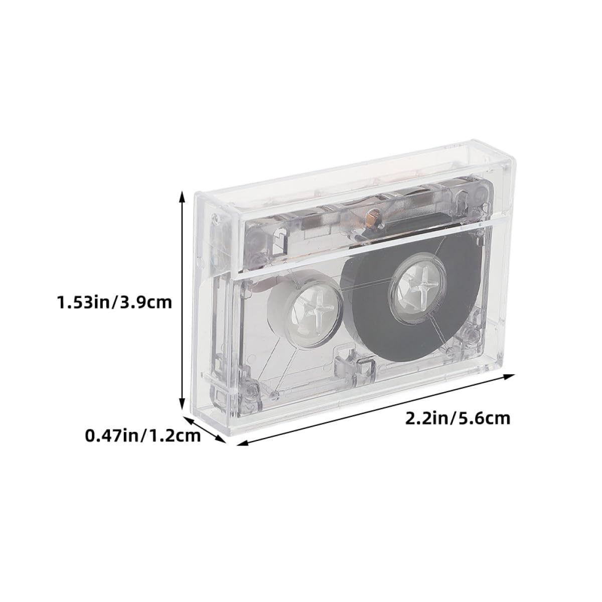 Mipcase Lot de 2 K7 Audio Vierge Mini Design de 60 en Plastique Cassettes Audio pour L'enregistrement Compactes et Compatibles et Cours de Langue