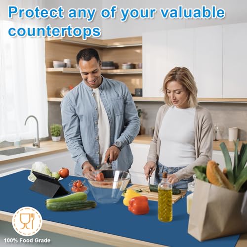 AECHY Silicone Mats for Worktops 120x60x0.2cm, Heat Resistant Mat Waterproof Kitchen Worktop Protector - Image 4