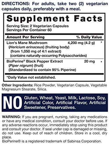 Horbaach Lions Mane Mushroom Capsules - Image 6