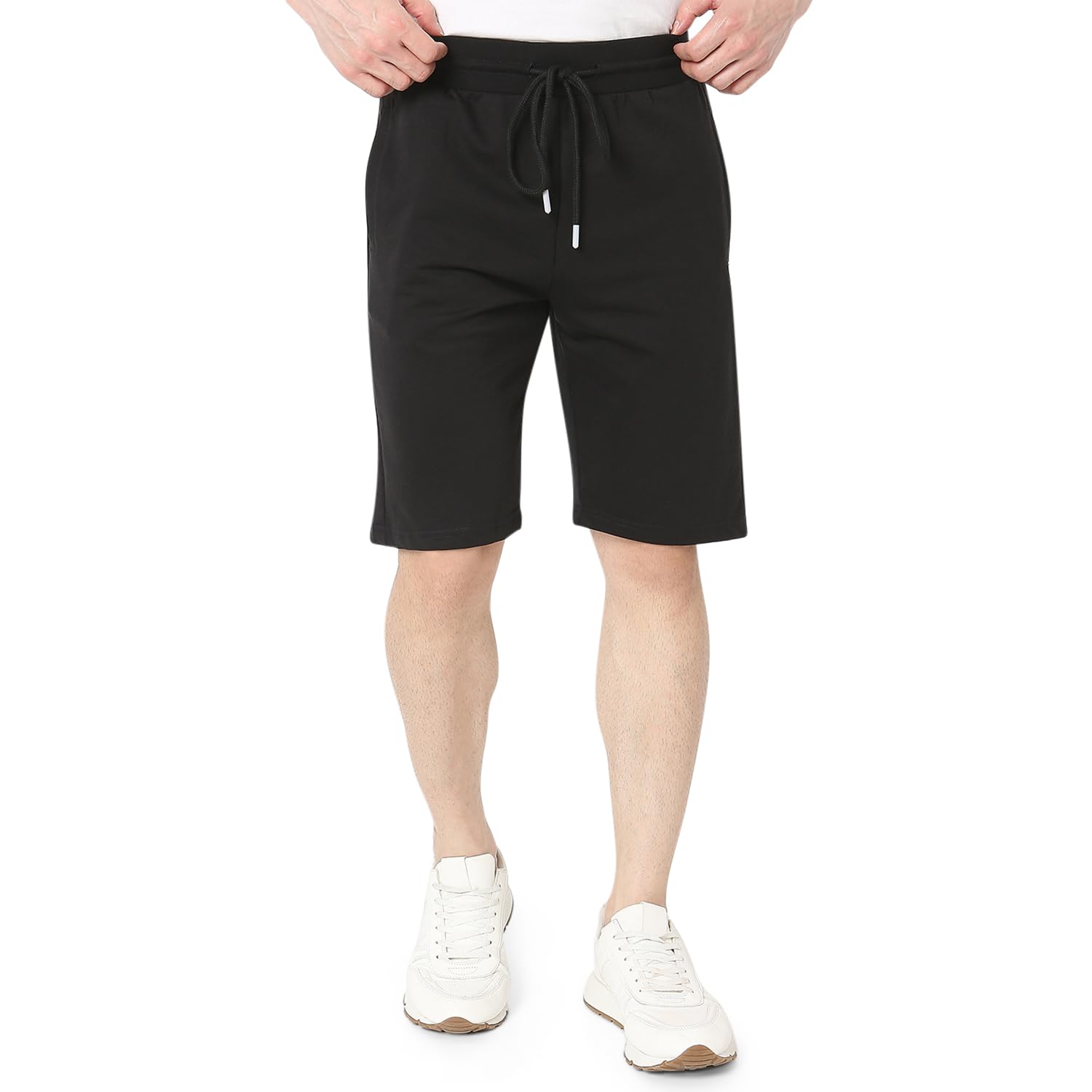underjeans by Spykar Men Premium Knitted Black Shorts-picture-23