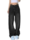 Women Baggy Jeans Mid-Low Waist Boyfriend Streetwear Vintage Jeans Wide Leg Denim Pants