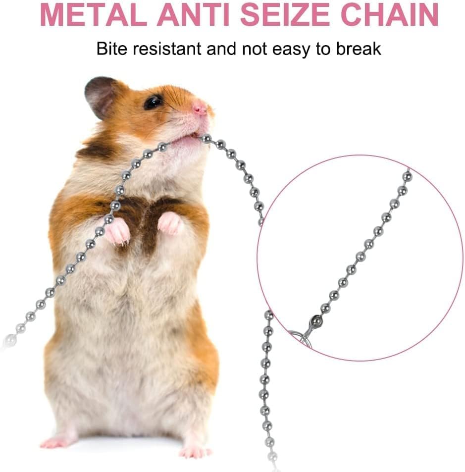 Image of Hamster Harness,80cm /31.5in Adjustable Small Animal Training Leash Harness Chinchilla Vest and Leash Set Soft Animal Pet Rope Harness for Small Pet Outdoor Walking()