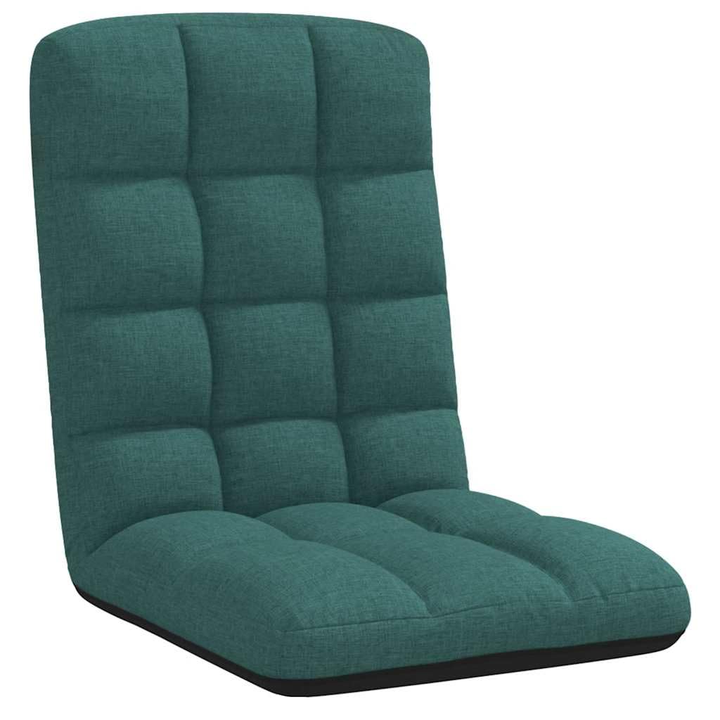 Chaise de sol pliable en tissu vert foncé réglable pour salon