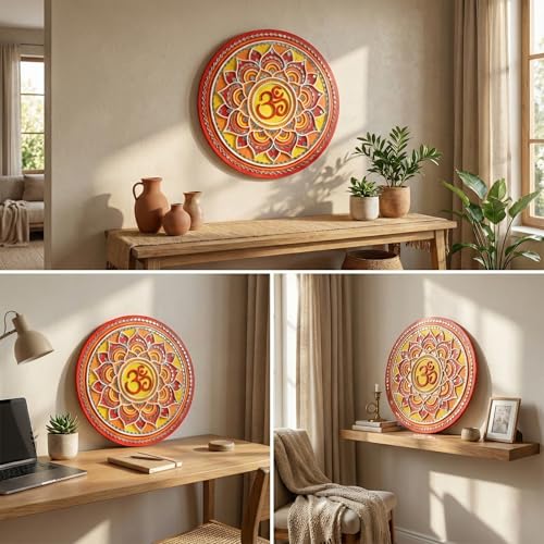 Image of HOBBY INDIA Lippan Art and Craft Materials Kit for Adults and Beginners I Premarked MDF Board Mandala Art Painting DIY Kit for Room Wall Hanging Office and Home Decoration (Mandala)
