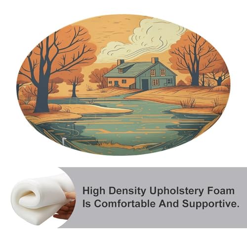 Coussin de chaise rond respirant solide finitions haut de gamme - 5