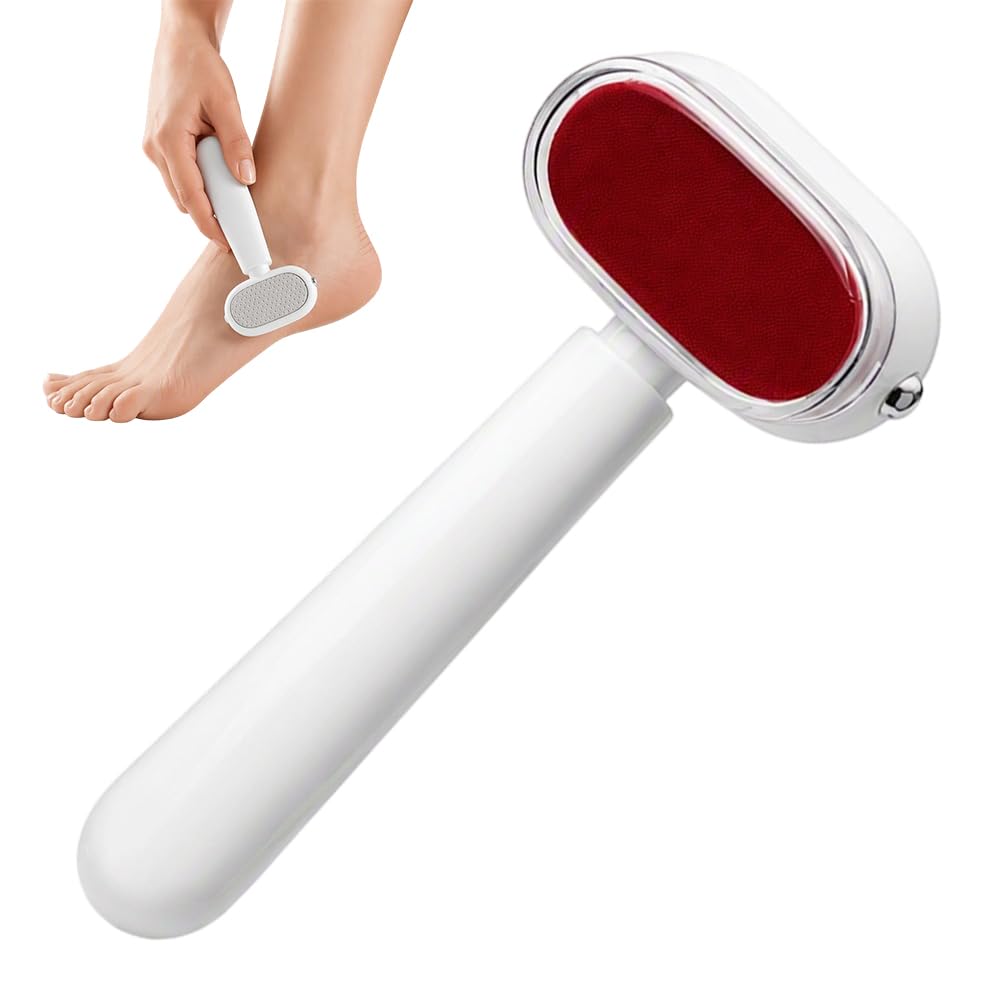Dual-Sided Foot Callus Remover, Stainless Steel Foot File, Heel Scraper (White*1)