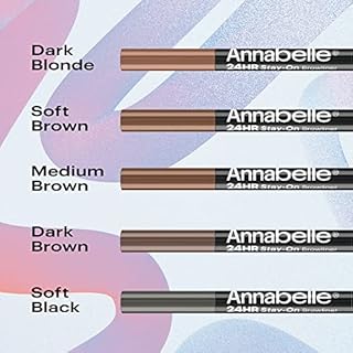ANNABELLE 24HR Stay-On Browliner, Medium Brown, Double-Ended Eyebrow Crayon, Matte Finish, 24H Long-Lasting Hold, Waterproof, Transfer-proof, Vegan, Cruelty-Free, Paraben-Free, 0.2 g