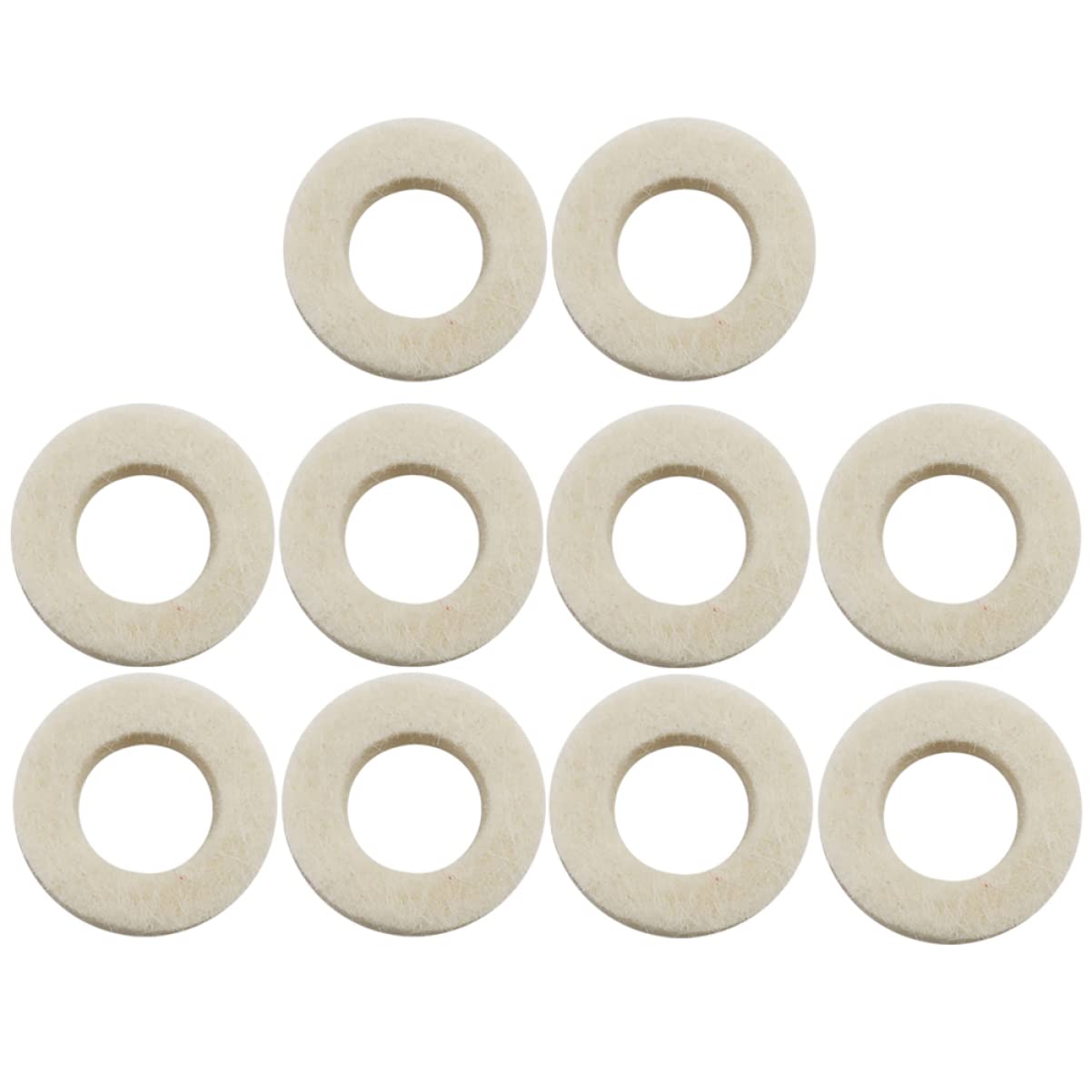 Yardwe 10pcs Trumpet Felt Washers Cushion Pads White Musical Instrument Accessory for Trumpets Enhance Key Protection Longevity with Fine Craftsmanship