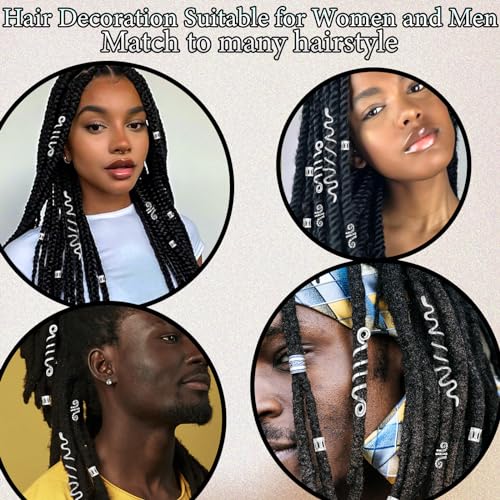 Accesorios de Metal para Trenzas 27 Pzas Plata miniatura 7